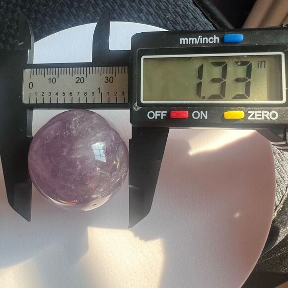 Amethyst Crystal Marble‎ Sphere Meditation Stone (#5) - Picture 9 of 10